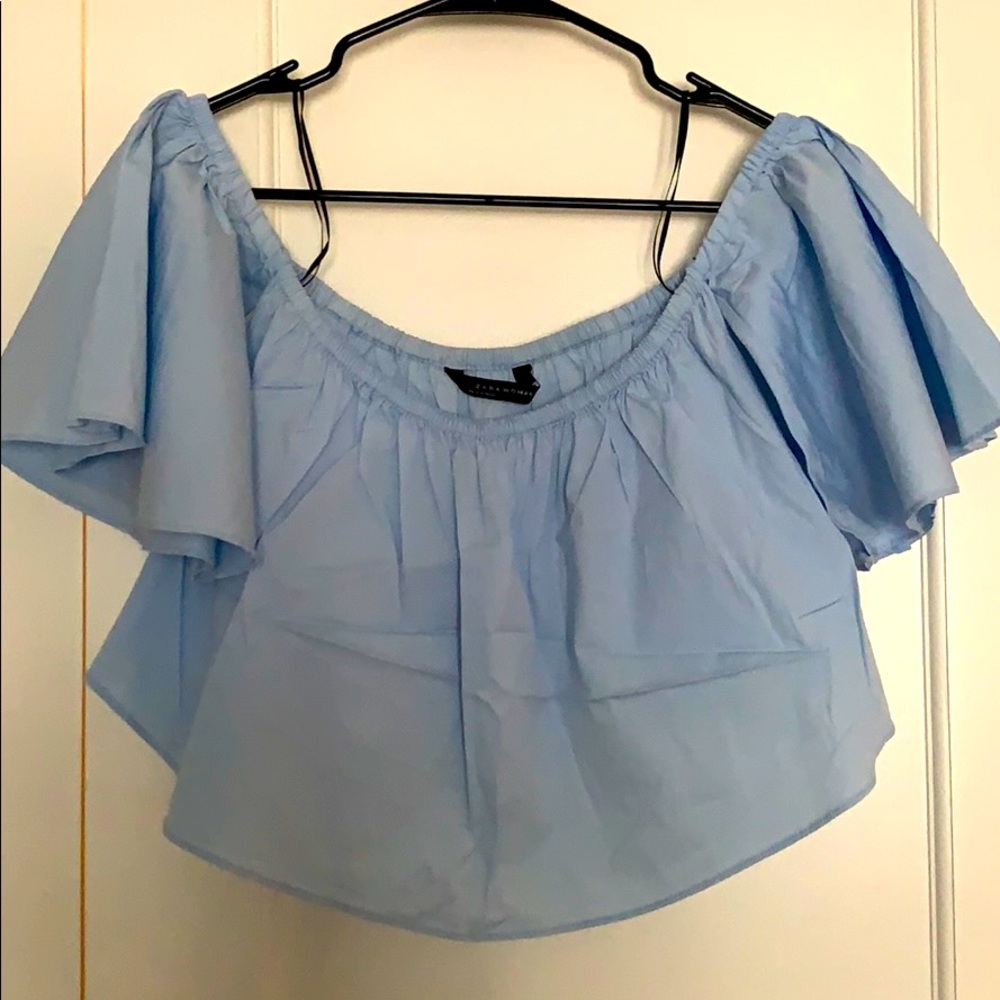 Zara off shoulder crop top